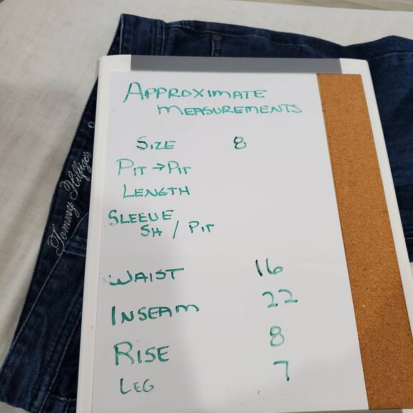 Tommy Hilfiger Denim Jean Dark Wash Capri Size 8 - Picture 4 of 4